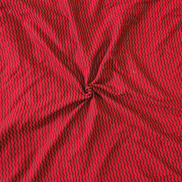 Rayon Woven Maroon Textured Fabric