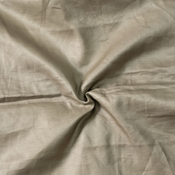 ( Pre-Cut 1.90 Meter ) Cotton Silk - Plain Cream Fabric