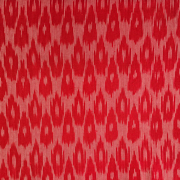 Pure Cotton Red With White Honey Comb Weaves Woven Fabric