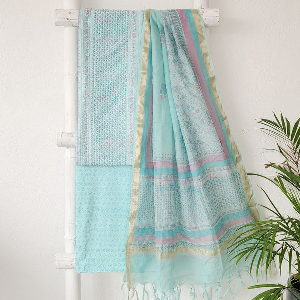 MAAYA - Pure Cotton With A Beautiful Block Printed Hakoba Yoke suit