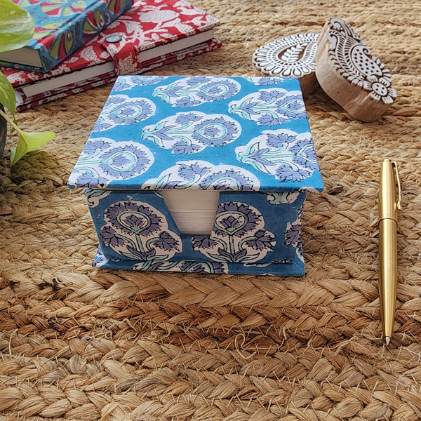 Handmade Upcycled Blue With Jaipuri Slip Box