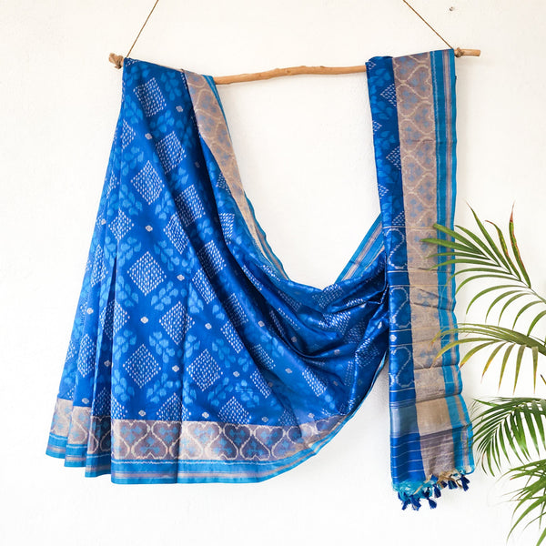 NAMRATA- Fancy Blue Raw Silk Patola Saree