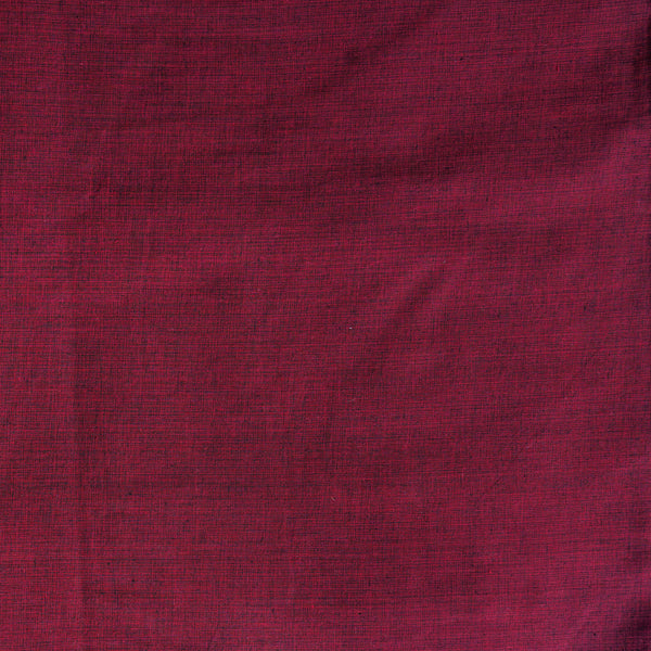 Pure Handloom Cotton Textured Maroon Fabric