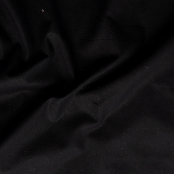 Cotton Plain Soft Finish Black Fabric