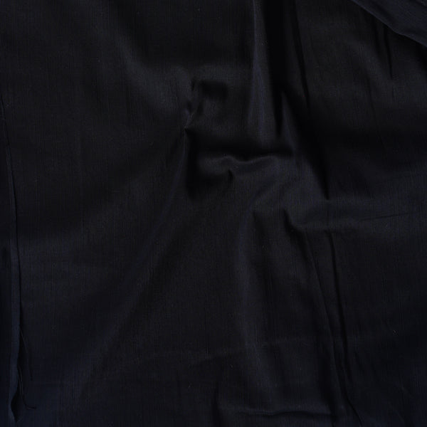 Cotton Silk Black Plain Fabric