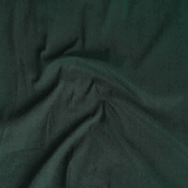 Cotton Silk Dark Green Plain Fabric