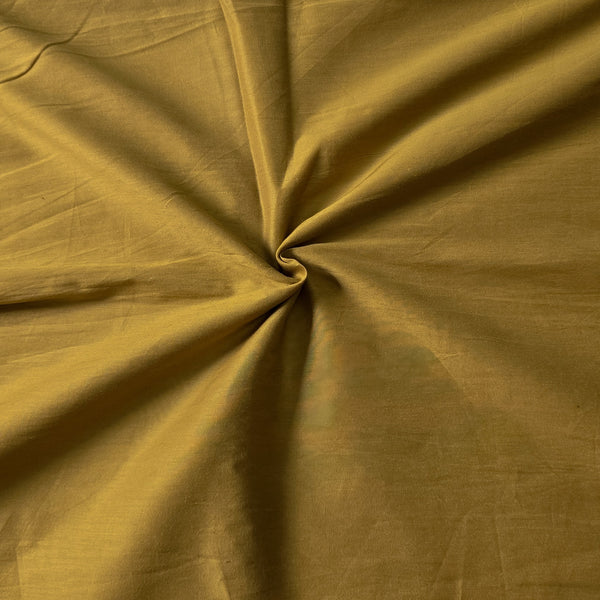 Cotton Silk - Goldenish Cream Plain Fabric