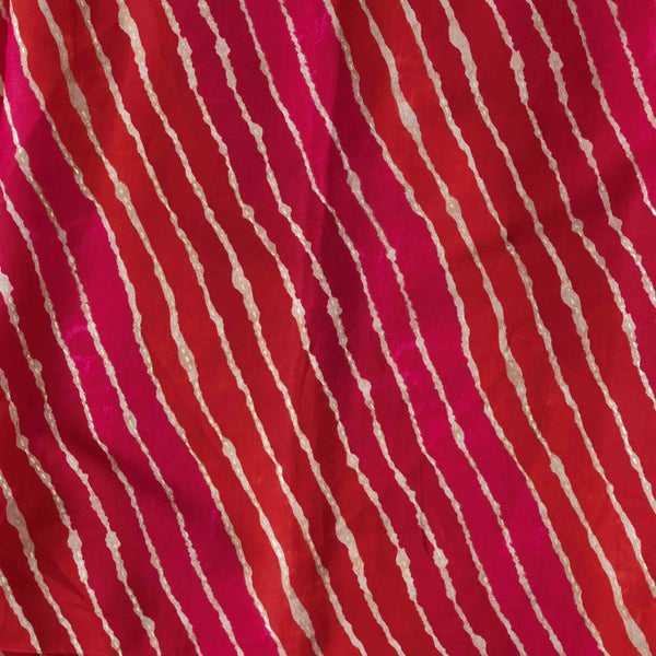 Cotton Silk Lehriya Digital Print Pink Shades Hand Woven Fabric