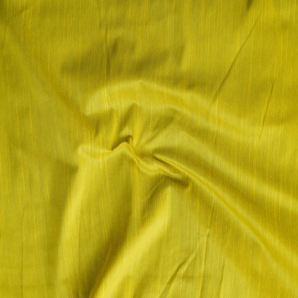 Cotton Silk Lemony Yellow Plain Fabric