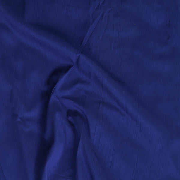 Cotton Silk Royal Blue Plain Fabric