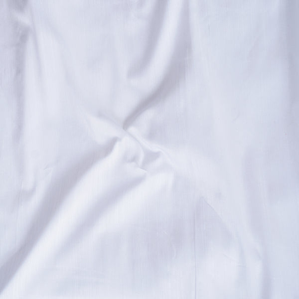 Cotton Silk White Plain Fabric