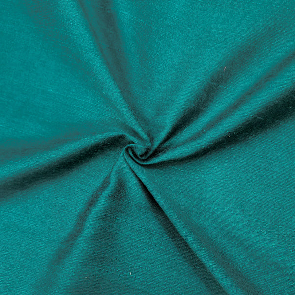 ( Pre-Cut 1.95 Meter ) Cotton Slik Dark Green Hand Woven Fabric