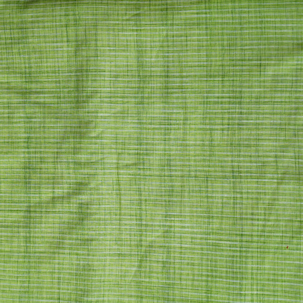 Pure Cotton Handloom Green Textured Fabric