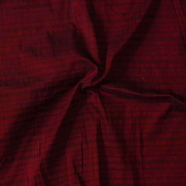 Dupion Cotton Silk Maroon With Black Fabric