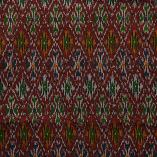 Flex Cotton Patola  Maroon Intricate Design Print Fabric