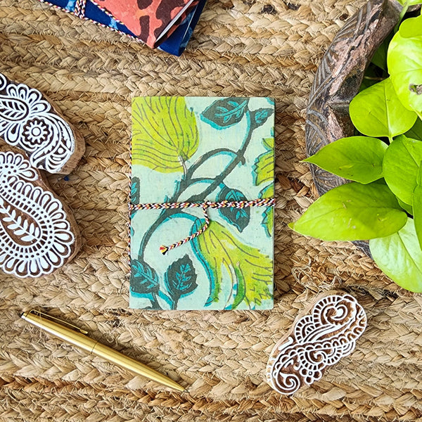 Handmade Upcycled Vanaspati Flower Jaal Bahi Diary A6