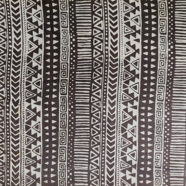 Pure Cotton Kashish Dabu Different Border Intricate Design Hand Block Print Fabric