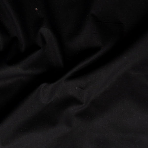 Pure Cotton Slub Black Fabric