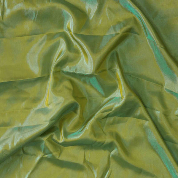 Pre-Cut 1.65 Meter Paper Silk Green Reversable Flowing Fabric