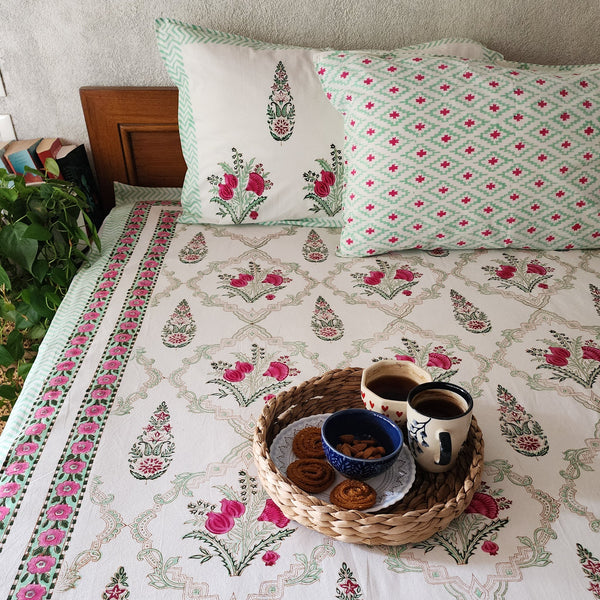 Mehraban - Pure Cotton Jaipuri Cotton Double Bedsheet