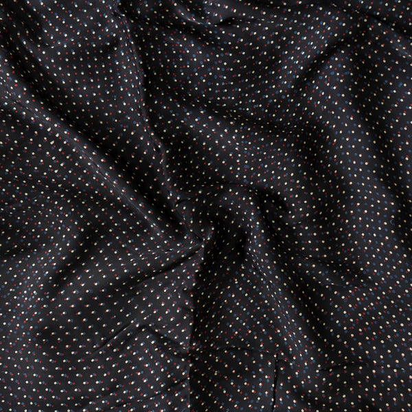 Modal Silk Black Tiny Dots  Fabric