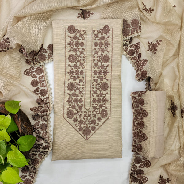 NAYANTARA - Kota Neck Embroidered Top Fabric With Pure Cotton Bottom And A Kota Embroidered Dupatta