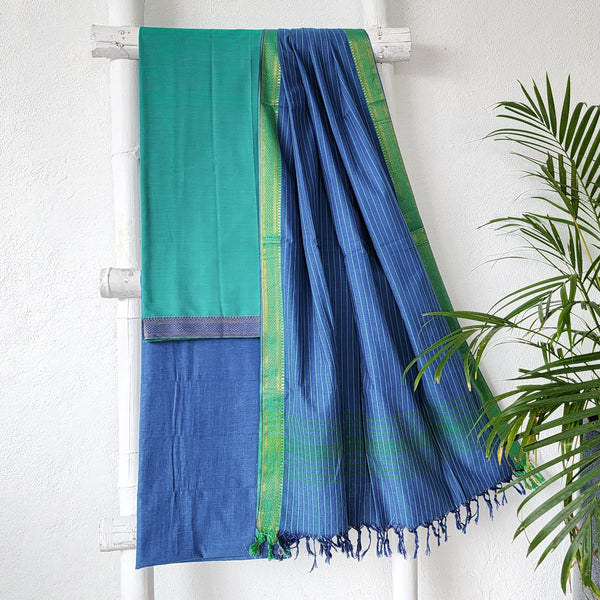 NAYANTARA - Pure South Cotton Handloom Set Blue