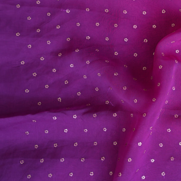 Organza Purple Butti Work Fabric