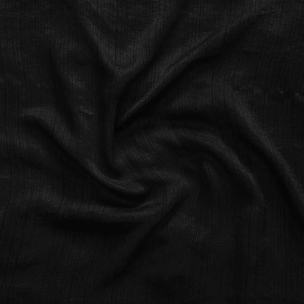 ( PRE-CUT 0.80 CM ) Super Flowy Nysa Fabric - Black