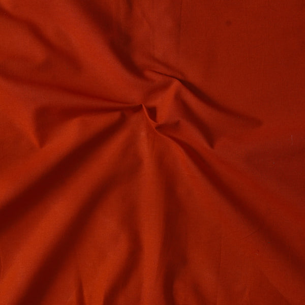 Pure Cotton Gamthi Orange Plain Fabric