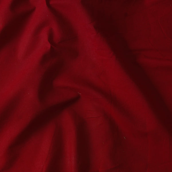 (Pre-Cut 1.45 Meter ) Pure Cotton Gamthi Red Plain Fabric