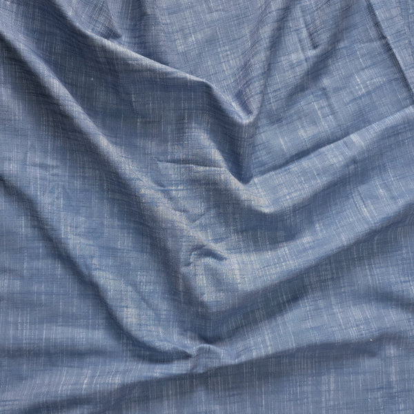 ( Width 60 Inches ) Pure Cotton Handloom Blue Plain