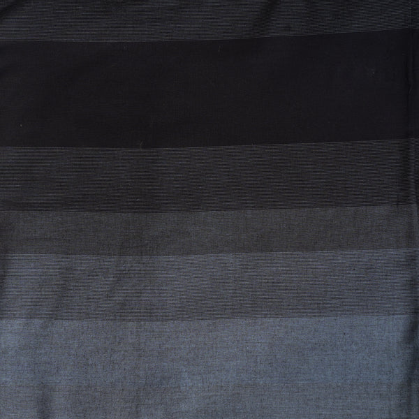 Pure Cotton Handloom Multi Shades Of  Black Grey Fabric