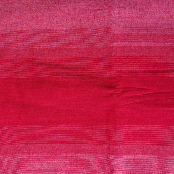 Pure Cotton Handloom Multi Shades Of  Reddish Pink Fabric