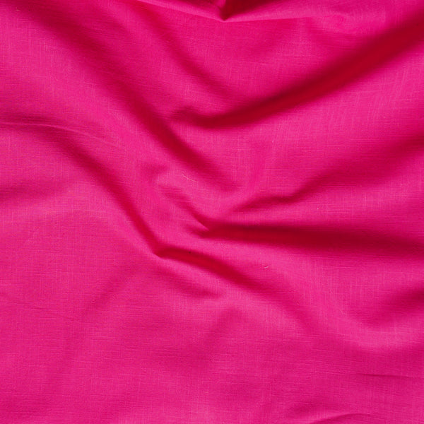 Pure Cotton Handloom Pink Plain Fabric