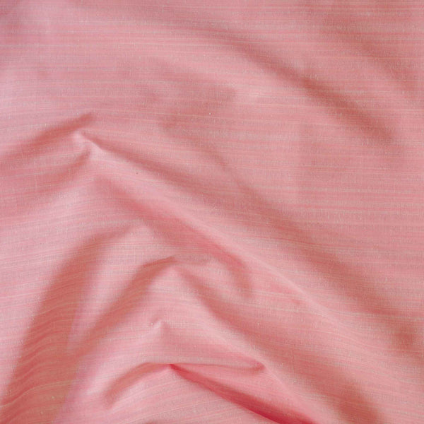 Pure Cotton Plain Baby Pink  Hand Woven Fabric