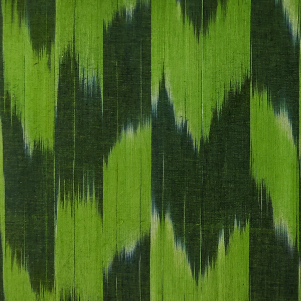 ( Pre-Cut 1.40 Meter )Pure Cotton Handloom With Green And Navy Blue Merged Shaded Woven Fabric