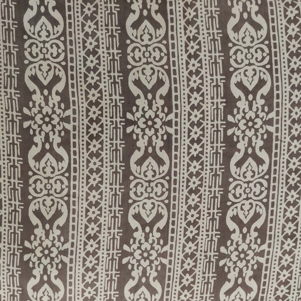 Pre-cut 1.5 meter Pure Cotton Kashish With Intricate Border Hand Block Print Fabric