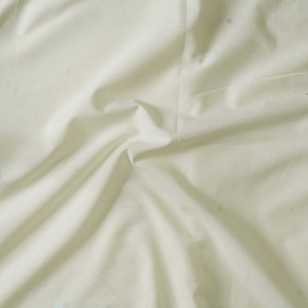 Pure Cotton Off White Plain Fabric