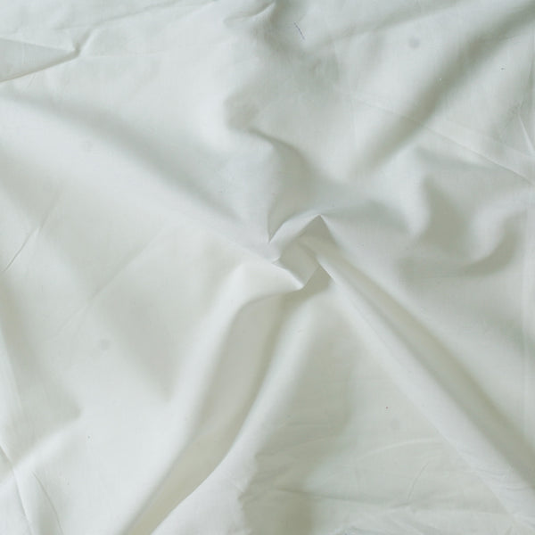 Pure Cotton Plain Dyed Milk White Mul Fabric