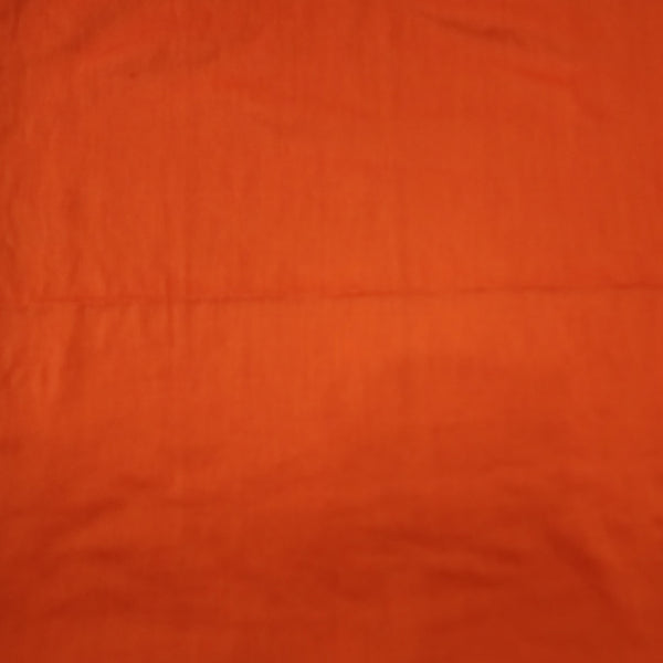 ( Pre-Cut 1.30 Meter ) Pure Cotton Silk Orange Hand Woven Fabric