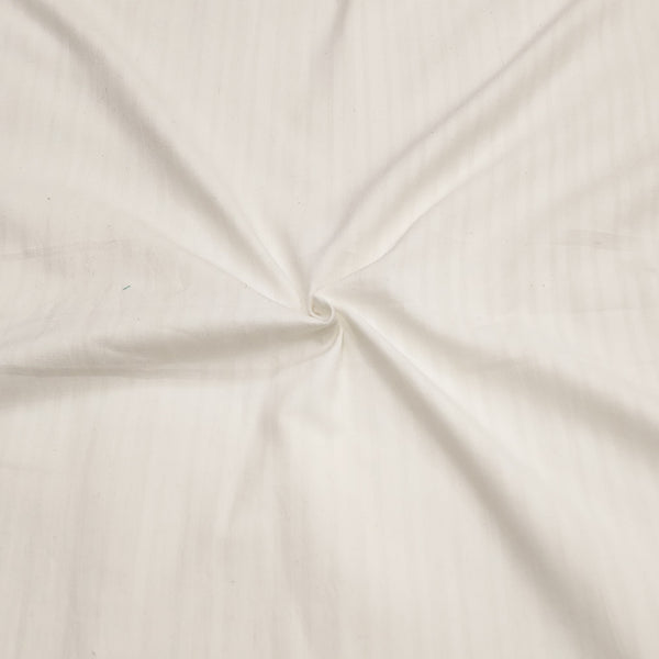 Pure Cotton Plain White Stripes Fabric