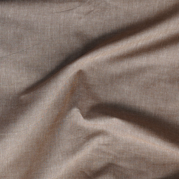 Pure South Cotton Brown White Plain Fabric