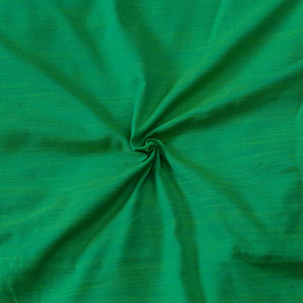 Pre-cut 2.30 meter Rayon Slub Cotton Fabric Green With Yellow Slub