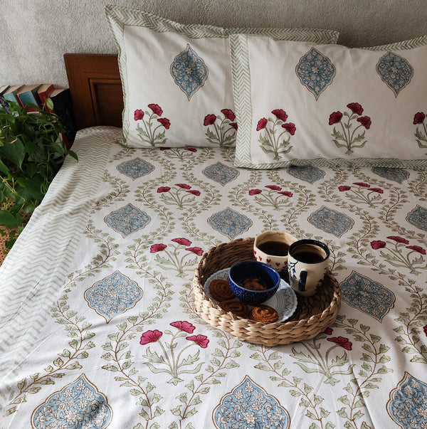 SAWARIYA - Pure Cotton Jaipuri Cotton Double Bedsheet