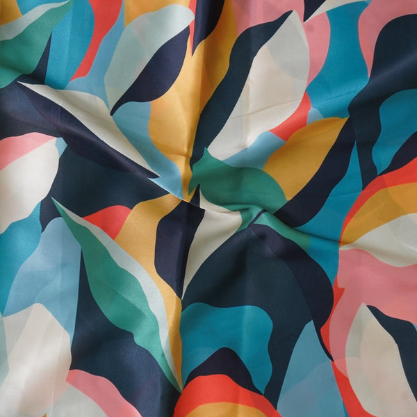 Satin Crepe Floral Colour Printed Fabric