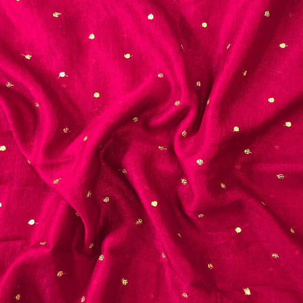 Soft Semi Silk Sequence Pink Fabric