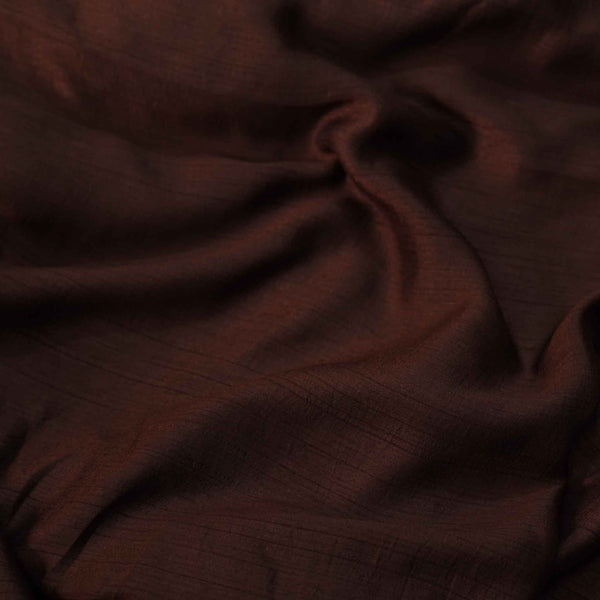 Pre Cut (0.95 Meter) Super Flowy Nysa Fabric - Burgandy Brown