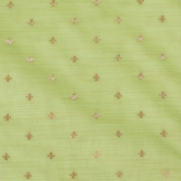 Banarasi Brocade Pastel Mint With Gold Plus Zari Motifs Woven Fabric