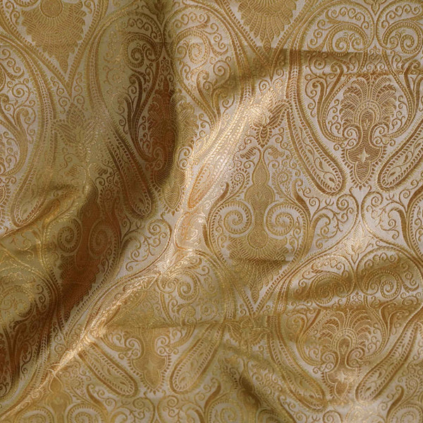 Banarasi Brocade Royal Gold With All Over Pattern Woven Fabric